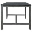 6 Piece Wooden Dining Table set, Kitchen Table set with 4 Chairs and Bench, Farmhouse Rustic Style,Gray