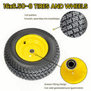 Set of 2 Lawn Mower Tires and Wheel Assembly