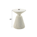 Duane Fiber Concrete Accent Table - White by HouseOfZazla