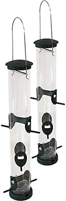 Set of 2 Aspects Large Quick-Clean Seed Tube Bird Feeders, Spruce Green 425-CP2 by CozyNest Decor