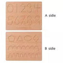 Reversible Number Wooden Tracing Board