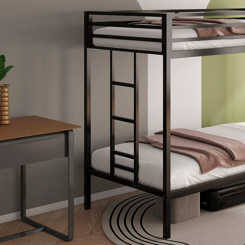 Adam - Twin Over Twin Bunk Bed - Black, photo 4 of 11