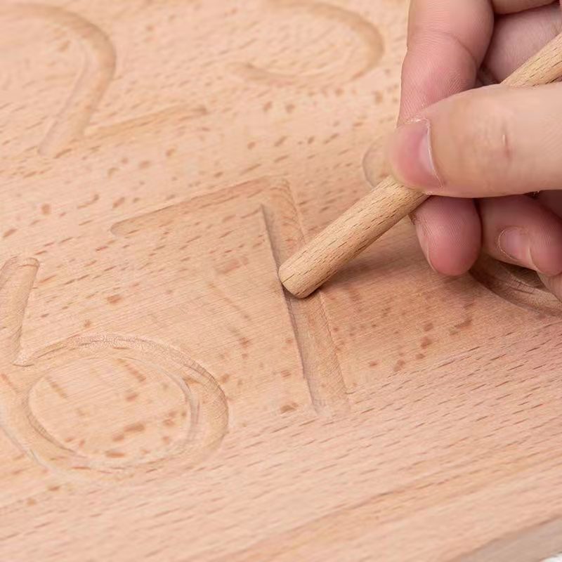 Reversible Number Wooden Tracing Board, photo 3 of 3