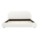 Cream Style Fabric Upholstered Bed, Simple Modern Bedroom Double Bed, Queen by HouseOfZazla