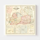 Vintage Map of Queens County, New York 1859