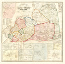 Vintage Map of Queens County, New York 1859