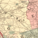 Vintage Map of Kings County, New York 1860