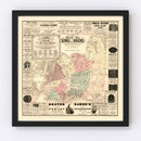 Vintage Map of Kings County, New York 1860