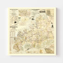 Vintage Map of Kings County, New York 1886
