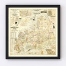 Vintage Map of Kings County, New York 1886