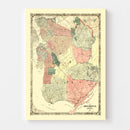 Vintage Map of Kings County, New York 1868