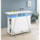 Katia - Wine Cabinet With LED Home Bar, 12 Bottle Storage - Gloss White
