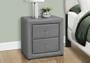 Nightstand With Storage Drawer, Upholstered, Transitional by HouseOfZazla