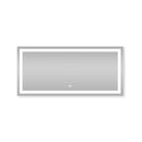 60 in. W x 28 in. H Rectangular Frameless LED Light Wall Vertical/Horizontal Bathroom Vanity Mirror in Aluminum