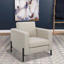 Schwan - Upholstered Track Arm Accent Chair - Oatmeal by HouseOfZazla