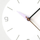 Stephanie Imports Modern Minimalist White & Pastel Purple Silent Wall Clock by CozyNest Decor
