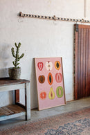 Fruits of Love – Feminine Fruit Print on Pink