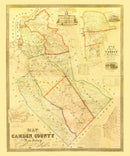 Vintage Map of Camden County, New Jersey 1857