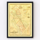 Vintage Map of Camden County, New Jersey 1857