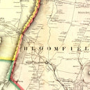 Vintage Map of Essex County, New Jersey 1859