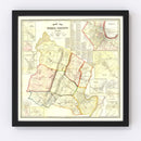 Vintage Map of Essex County, New Jersey 1859