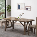 Farmhouse Style Dining Table With Wood-Like Top by HouseOfZazla