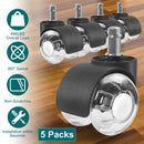 Office Chair Wheels Polyurethane Casters for Floors by LJGDeals