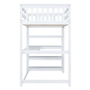 Loft Bed With Storage Shelves And Under Bed Desk by HouseOfZazla