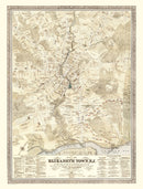 Vintage Map of Elizabethtown County, New Jersey 1775