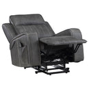 Mckinley - Upholstered Power Lift Recliner Chair With Remote Control - Gray by HouseOfZazla