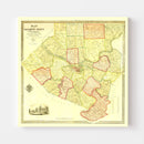 Vintage Map of Allegheny County, Pennsylvania 1851