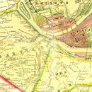 Vintage Map of Allegheny County, Pennsylvania 1851