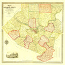 Vintage Map of Allegheny County, Pennsylvania 1851