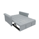 Compact Loveseat With Trundle Sleeper And Storage Pocket - Gray by Unique Piece Furniture