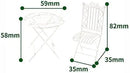 Dollhouse Miniature Bistro Table & Chairs Set Accessories Metal 1:12 Scale Miniatures White Coffee/Tea Furniture Fairy Garden Cute Rustic Elegant Decorations Ornaments (C) by GreenHaven Gardens