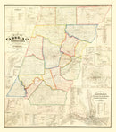 Vintage Map of Cambria County, Pennsylvania 1867
