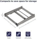 BLACK+DECKER 3 Tier Expandable Collapsing Foldable Laundry Rack for Air Drying Clothing, Space Saving Heavy Duty Lightweight Metal Drying Rack(Silver) by CozyNest Decor