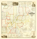 Vintage Map of Clearfield County, Pennsylvania 1866