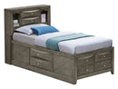 Modern Design Storage Bed With Bookcase Headboard by HouseOfZazla