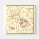 Vintage Map of Clinton County, Pennsylvania 1862