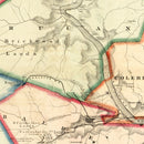 Vintage Map of Clinton County, Pennsylvania 1862