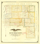 Vintage Map of M'Kean County, Pennsylvania 1857