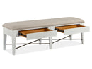 Heron Cove - Bench With Upholstered Seat - Chalk White