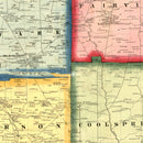 Vintage Map of Mercer County, Pennsylvania 1860