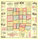 Vintage Map of Mercer County, Pennsylvania 1860