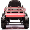 Ride on Tractor with Trailer,24V Battery Powered Electric Tractor Toy, 200wx2motor 1.86-4.97MPH/Remote Control,electric car for kids,Three speed adjustable,USB,MP3, Bluetooth,LED light, safety belt