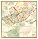 Vintage Map of Monroe County, Pennsylvania 1860