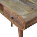Writing Desk, Curved - Chestnut by Unique Piece Furniture