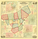 Vintage Map of Northampton County, Pennsylvania 1860