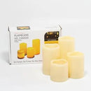 CANDLE CHOICE Outdoor Battery Operated Flameless Candles with Remote & Timer Waterproof Plastic Realistic Flickering Fake Electric LED Pillars for Lantern Garden Wedding Christmas Decorations 4 Pack by GreenHaven Gardens